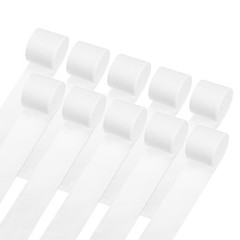 Crepe Paper Streamers 10 Rolls 328ft for Decor, White(1.4 in x 32.8 Ft/Roll)