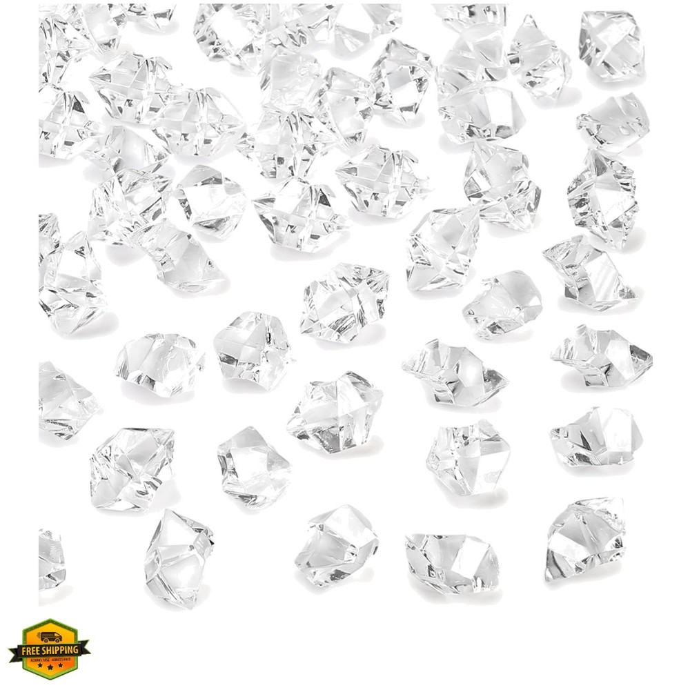 Fake Ice, 150PCS Fake Diamonds, Plastic Diamonds Acrylic Rocks Vase Fillers f…
