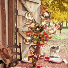 16 PCS Western Cowboy Boots Hat Theme Centerpiece Sticks Party Decorations