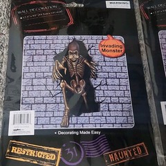 5 Packs Halloween Wall Decoration Invading Monster Skeleton Mummy Fireplace