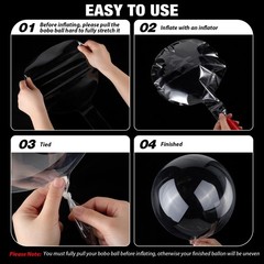 100 Pcs Clear Bobo Balloons for Stuffing, 12 Inch, 18 Inch, 20 Inch, 24 Inch …