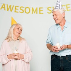 Awesome Since 1958 Banner Pre-strung Happy 68th Birthday Banner Gold Glittery…
