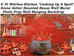 Witches Spell Photo Prop Wall Backdrop Scene Setter Haunted Halloween party