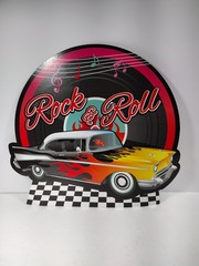 Rock and Roll Cut Out Music Party Decoration 50s Car 11″ x 11 Two-sided Poster