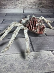 Creepy Horror Doll Skeleton Spider Albino Re Painted Halloween