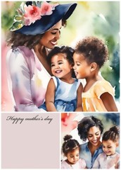 Mothers Day Card And Picture Daughters Playing Together Cut,fold+Personalise