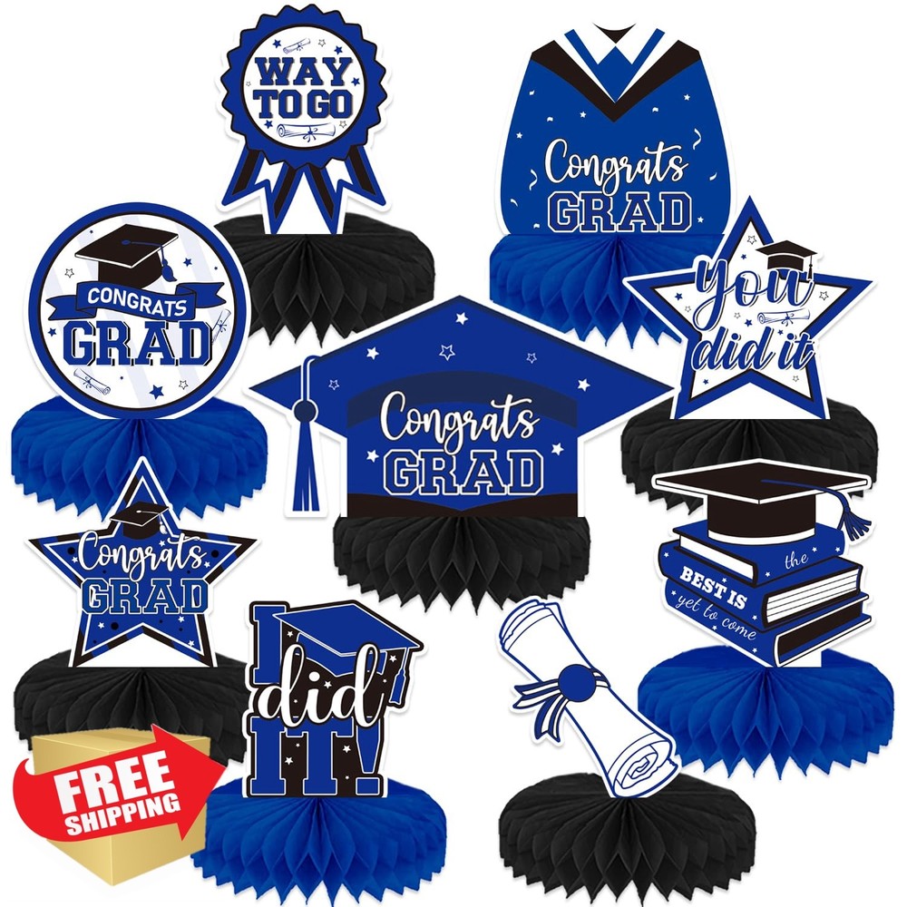 Adeyoo blue graduation table decor