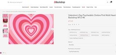 Photo Backdrop Background Banner 8 x 6ft Love Hearts Tapestry Wall Art