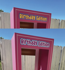 Birthday Edition 4ft, 5ft and 6ft tall, doll photo box, popular photo box props