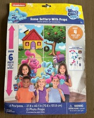 Blues Clues Party Scene Setter with 12 Photo Props 4pc Set Over 6 Feet Backdrop