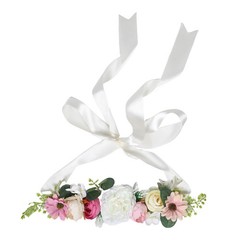 Vintage Inspired Floral Maternity Waistband Adjustable Flower Sash for Mom to Be