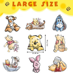 9PCS Large Cute Bear Party Supplies, 12 Inches Large Cute Bear Cutouts with Stan