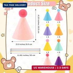 CANREVEL Mini Party Hats for Stuffed Animals Headwear, Birthday Hats Party Anima