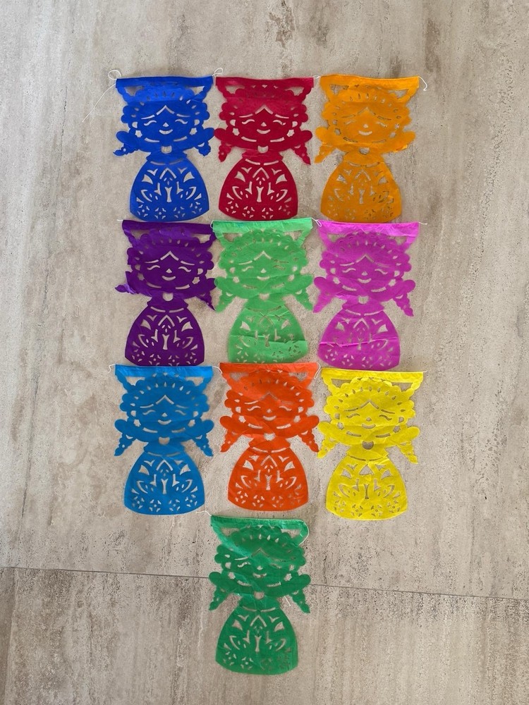 3 PCs GdePapel Picado Lele /3 Pcs Traditional Mexican Paper Banners Lele