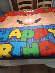 Mario Happy Birthday Tapestry Backdrop Banner 70 X 47 Inches Party Supplies