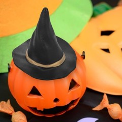 10Pcs Reusable Tiny Witch Hats with Mini Brooms Halloween Decor for Crafts