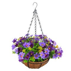 Artificial Hanging Basket Cloth, Plastic, And Metal Easy To Hang For Balcony