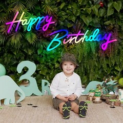 43″ Happy Birthday Neon Sign Extra Large – Multi Color Happy Birthday Sign – …