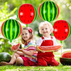Watermelon Round Balloons, 6 Pcs Watermelon Foil Balloons, Large Sweet Fruit …
