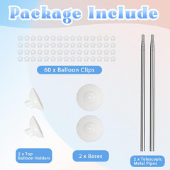 Balloon Column Stand for Floor Set of 2, Adjustable Balloon Arch Stand Balloon T