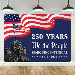 America 250 Banner Decorations 7×5 Ft American 1776-2026 Backdrop Banner USA Ind
