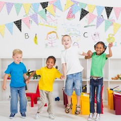 Colorful Composition Notebook Banner for Classroom Decor & Back to School