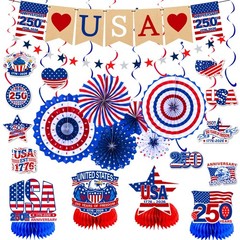 4th of July Decorations, 250th Anniversary Patriotic Memorial Day Decorations…