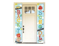 BACK TO SCHOOL HANGING BANNER SET WITH BLACK HANGING RIBBON- SOFT NYLON