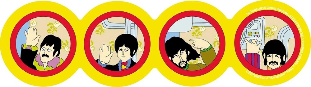 The Beatles Yellow Submarine Windows Sticker Yellow, Red