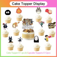 Totoro Party Decorations Set Balloons Cake Toppers Backdrop Banner Theme Party