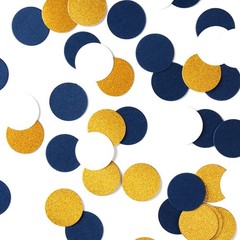 300 PCS Navy White Gold Confetti for Birthday Graduation Baby Shower