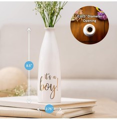 4 Pack It’s a Boy Flower Vases – Baby Shower Decoration Centerpieces for Boys…