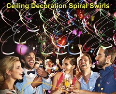 Ceiling Decorations Spiral Swirl for Valentine’s Day, Christmas, Weddings UK