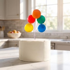 Multi-Color Plastic Balloon Cake Toppers, Mini Balloon Garland Reusable Decor…