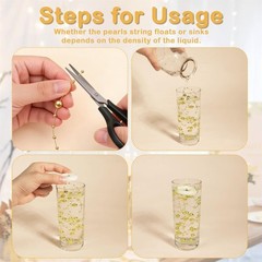 30 PCS Gold Artificial Pearl String Graduation Table Decorations 2026, Vase F…