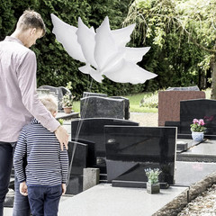 12-Pack Dove Balloons Memorial Release in Sky, Biodegradable White Angel Lantern