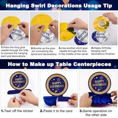 Blue and Gold Birthday Party Decorations