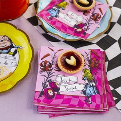 Talking Tables 12 x Alice in Wonderland Plates, Disposable Dishes Multicolor