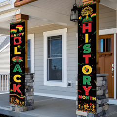 Black History Month Decorations, 2Pcs Happy Black History Month Banner African A