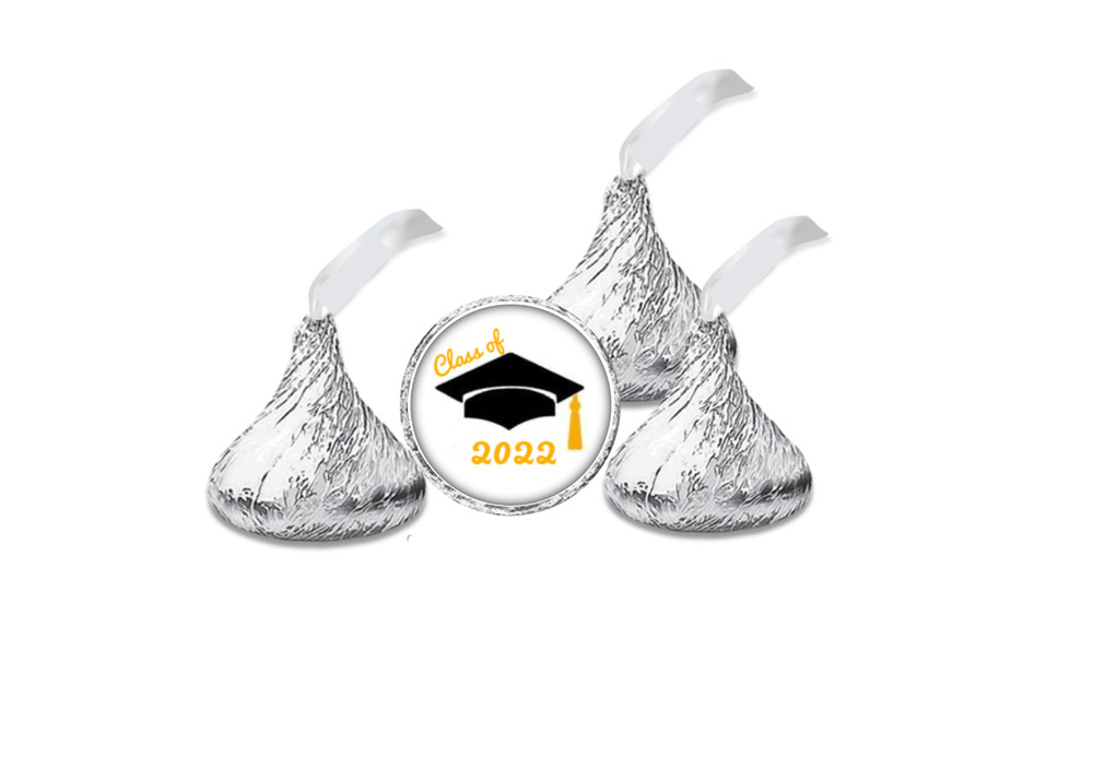 108 Graduation party, class of 2024 decorations hershey kiss labels, stickers