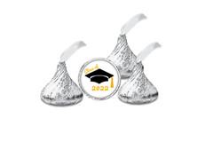 108 Graduation party, class of 2024 decorations hershey kiss labels, stickers
