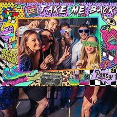 90s Themed Party Decorations for Adults, 1990s Throwback Party Photo Booth Props