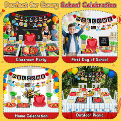 171 Pcs Back to School Decorations Party Supplies for Classroom, 9″ Plates | Ser