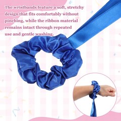 Rainbow Dance Ribbons, Wrist Streamers 24 Pcs & Blue