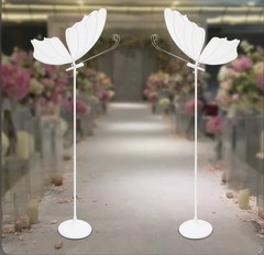 Butterfly Wing LED Floor Lamp Set of 2, White, Adjustable, Warm White, Modern