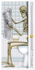 Skeleton Door Cover 30» X 5′ Halloween Birthday Party Decorations Supplies