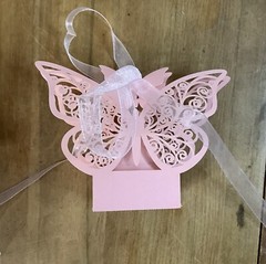 40 Butterfly Party Favor Boxes Plus 20 Glitter Gold Napkin Rings