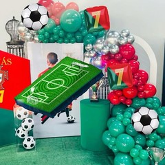 Number 7 Soccer Star Balloon Set – 4 Red and Green National Team Jersey Ballo…