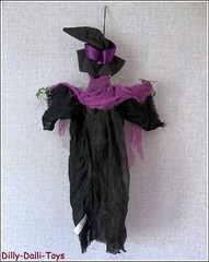 Animated Witch Hanging Halloween Decoration Light Up Sound Movement Moving Arms