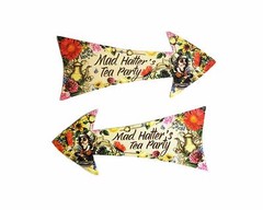 Alice Arrows Quotes Party Signs Props Tea Party Decoration Mad Hatter Decor